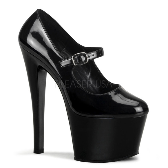 Patent Platform Mary Jane High Heel Shoes - Picture 2 of 4